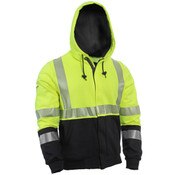 DRIFIRE FR Hybrid Deluxe Zip Front Sweatshirt - Type R Class 3 in Hi-Vis Yellow